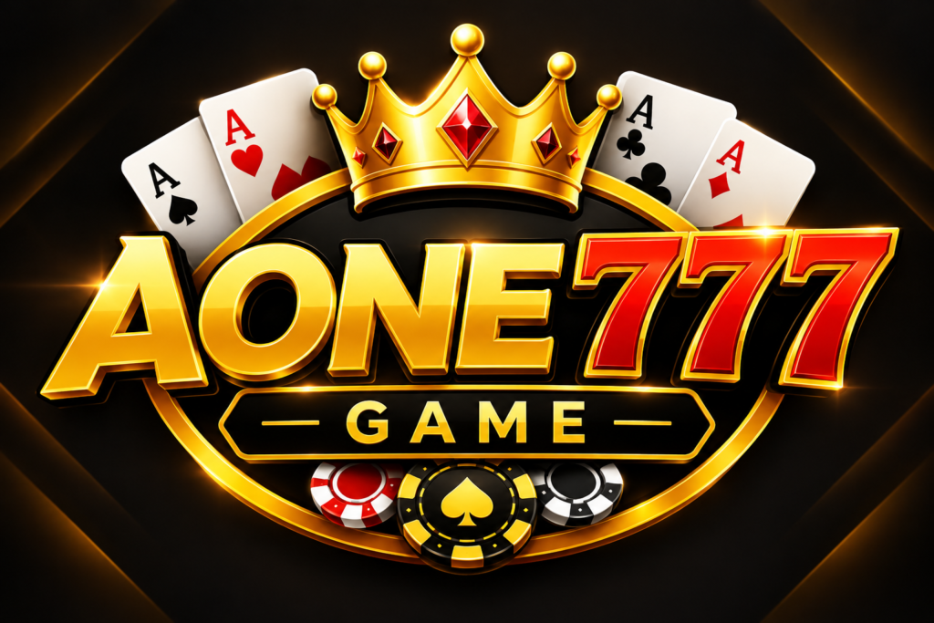 AONE777 Game logo with a modern gold and red gaming design for Android users.