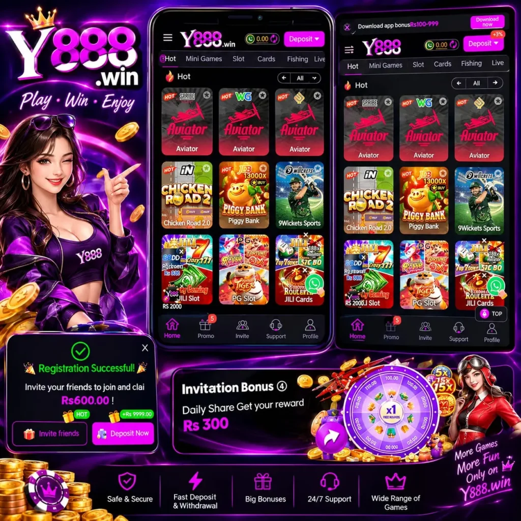 Y888 Game mobile gaming interface