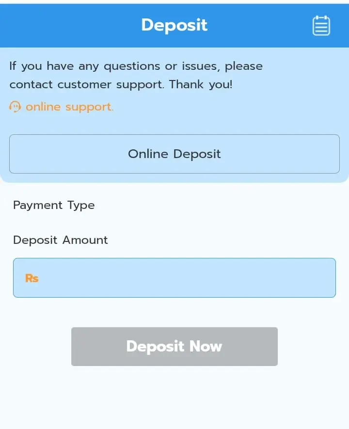 D97 Game deposit option for adding funds in 2026