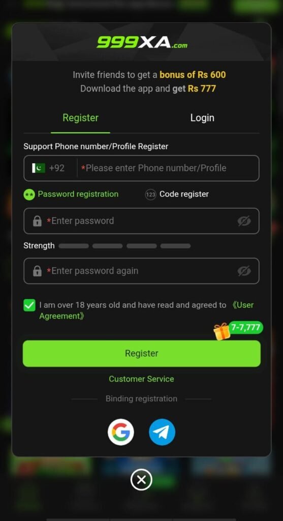 999XA Game Log In