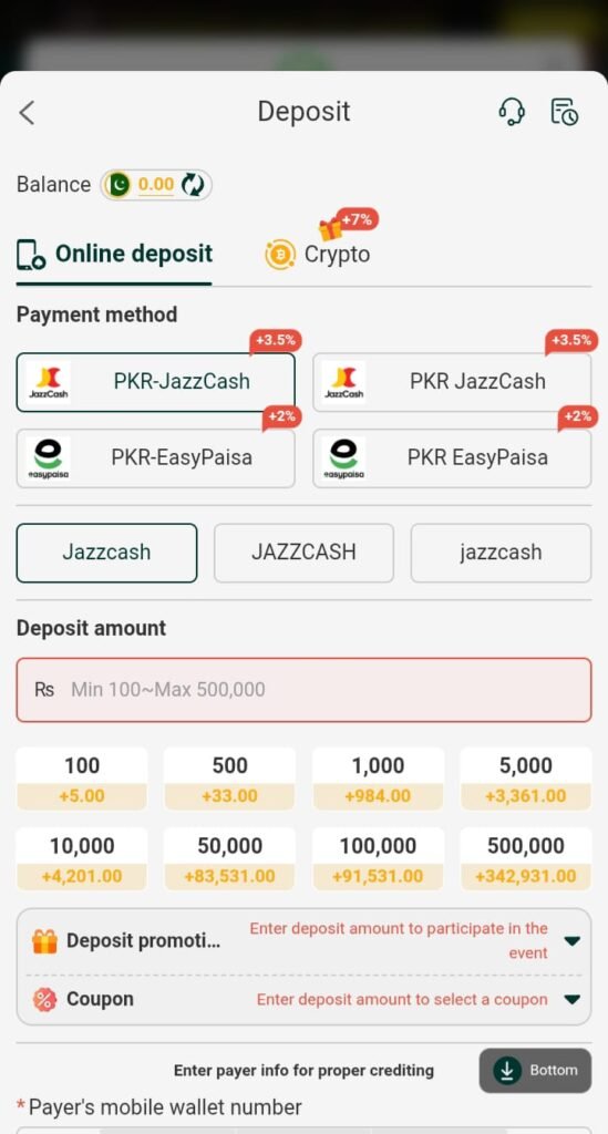 S92 gaming website interface for mobile users