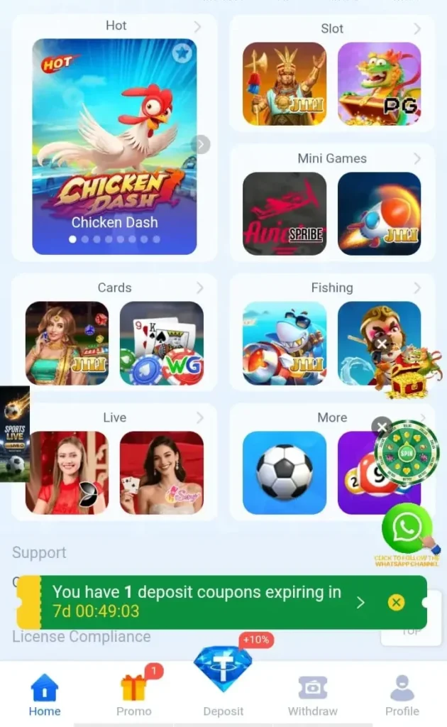 Casino-style cards and chips for OK1111 gaming