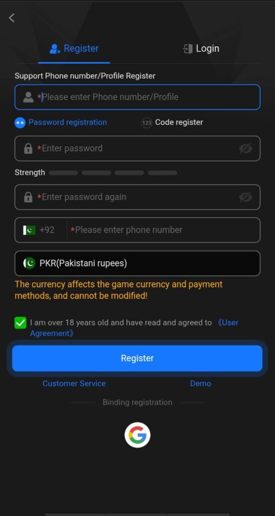 8W Game Online Register.